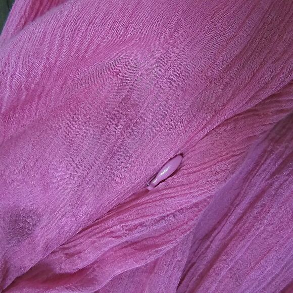 Rodebjer Adilah Ruched Long Balloon Sleeve Mini Dress in Moroccan Rose Pink - Picture 12 of 15